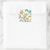 Abbey Floral Tegels - Spring Flowers Vierkante Sticker (Tas)