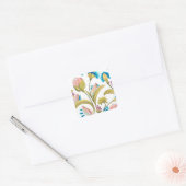 Abbey Floral Tegels - Spring Flowers Vierkante Sticker (Envelop)