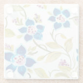 Abbey Floral Tiles - Blue Blooms Glazen Onderzetter (Achterkant)
