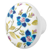 Abbey Floral Tiles - Blue Blooms Keramische Knop (Rechts)
