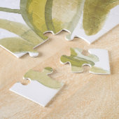 Abbey Floral Tiles - Blue Blooms Legpuzzel (Zijkant)