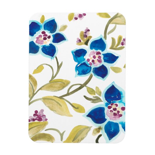 Abbey Floral Tiles - Blue Blooms Magneet (Verticaal)