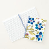 Abbey Floral Tiles - Blue Blooms Notitieboek (Binnen)
