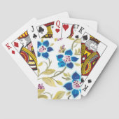 Abbey Floral Tiles - Blue Blooms Pokerkaarten (Achterkant)