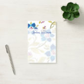 Abbey Floral Tiles - Blue Blooms Post-it® Notes (Kantoor)