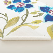 Abbey Floral Tiles - Blue Blooms Sherpa Deken (3/4)