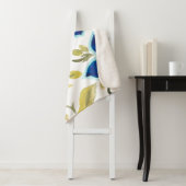 Abbey Floral Tiles - Blue Blooms Sherpa Deken (In situ)