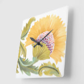 Abbey Floral Tiles - Geel Vierkante Klok (Hoek)