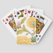 Abbey Floral Tiles - Gele Bloemen Pokerkaarten (Achterkant)