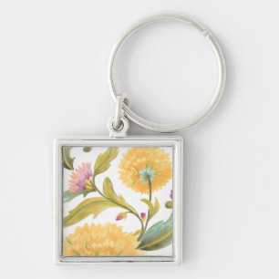 Abbey Floral Tiles - Gele Bloemen Sleutelhanger