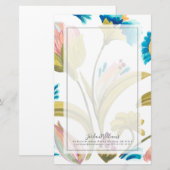Abbey Floral Tiles - Spring Flowers Briefpapier (Voorkant / Achterkant)