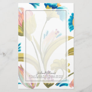 Abbey Floral Tiles - Spring Flowers Briefpapier