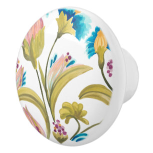 Abbey Floral Tiles - Spring Flowers Keramische Knop