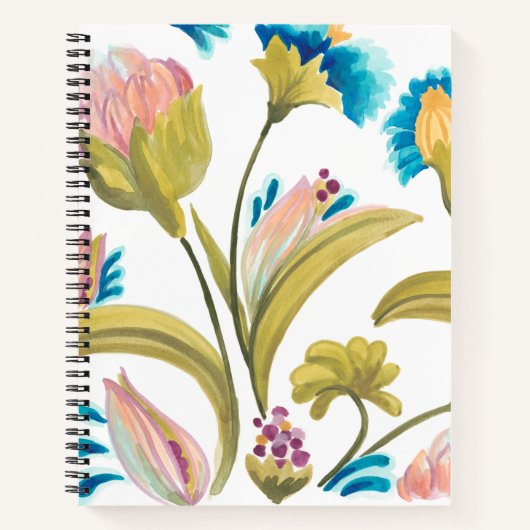 Abbey Floral Tiles - Spring Flowers Notitieboek (Voorkant)