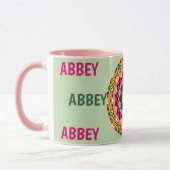 ABBEY ~ Gepersonaliseerde Gem Stones Fractal ~ Mok (Links)