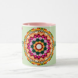 ABBEY ~ Gepersonaliseerde Gem Stones Fractal ~ Mok