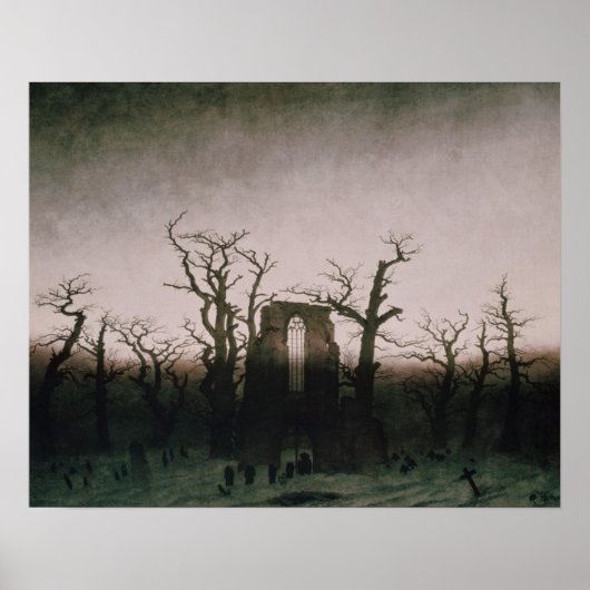 Abbey in de Oakwood, 1810 Poster (Voorkant)