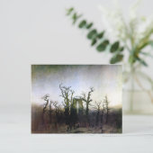 Abbey in een oak bos door Caspar David Friedrich Briefkaart (Staand voorkant)