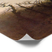 Abbey in een oak bos door Caspar David Friedrich Poster (Hoek)