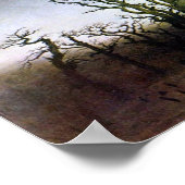 Abbey in een oak bos door Caspar David Friedrich Poster (Hoek)