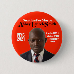 Abbey Laurel-Smith voor NYC Mayor 2021 Ronde Button 5,7 Cm