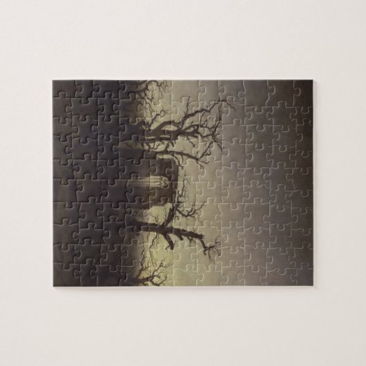 Abbey onder Oak Trees van Caspar David Friedrich Legpuzzel (Horizontaal)