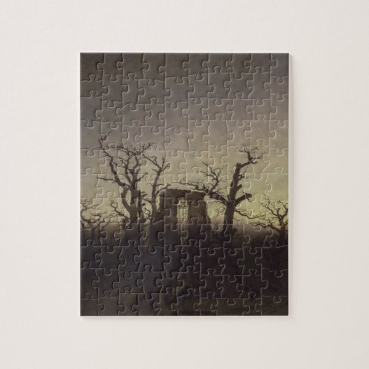 Abbey onder Oak Trees van Caspar David Friedrich Legpuzzel (Verticaal)