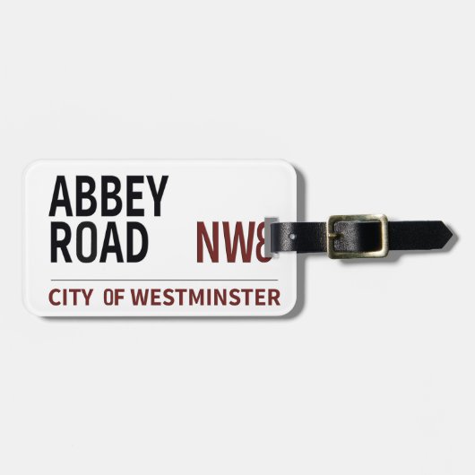 abbey road england london sign bagagelabel (Voorkant horizontaal)