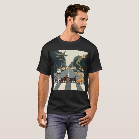 Abbey Road kat T-shirt (Voorkant volledig)