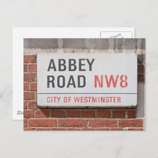 Abbey Road London Briefkaart (Voorkant / Achterkant)