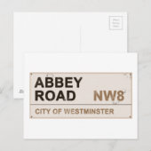 Abbey Road London England -  Briefkaart (Voorkant / Achterkant)