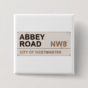 Abbey Road London England -  Vierkante Button 5,1 Cm