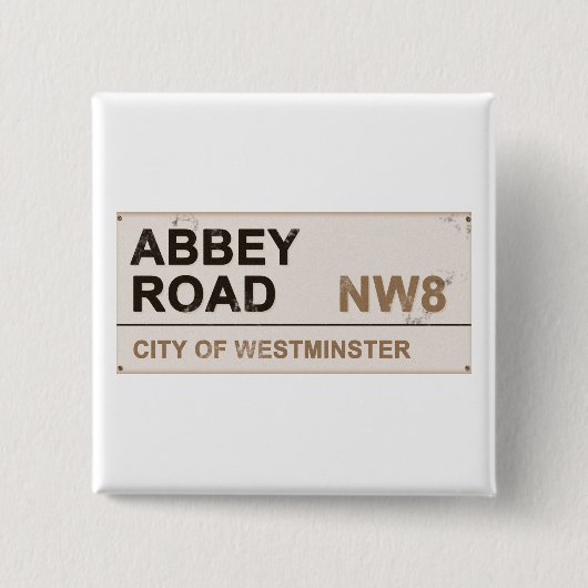 Abbey Road London England - Vierkante Button 5,1 Cm (Voorkant)