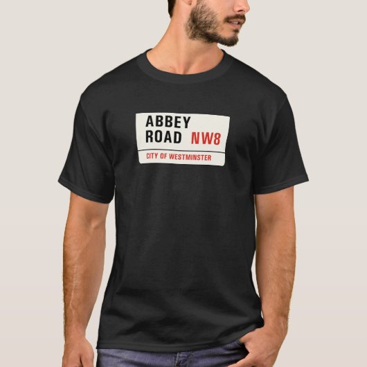 Abbey Road, London Street Sign T-shirt (Voorkant)
