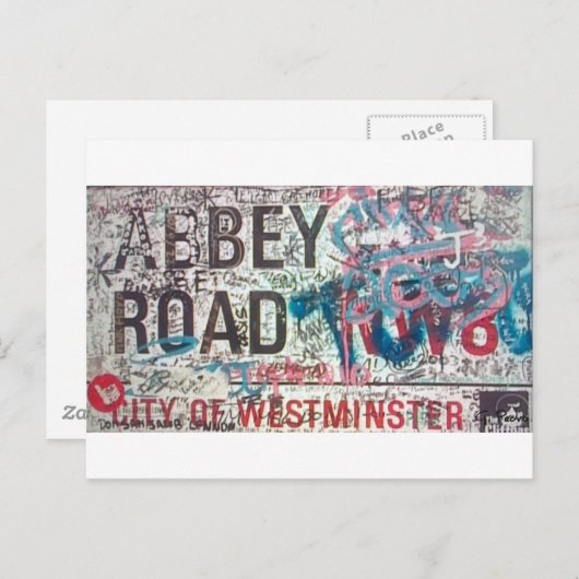 Abbey Road Sign Briefkaart (Voorkant / Achterkant)