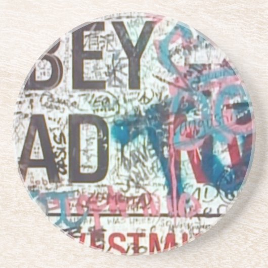 Abbey Road Sign Zandsteen Onderzetter (Voorkant)