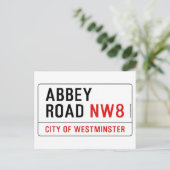 Abbey Road Street Sign Briefkaart (Staand voorkant)