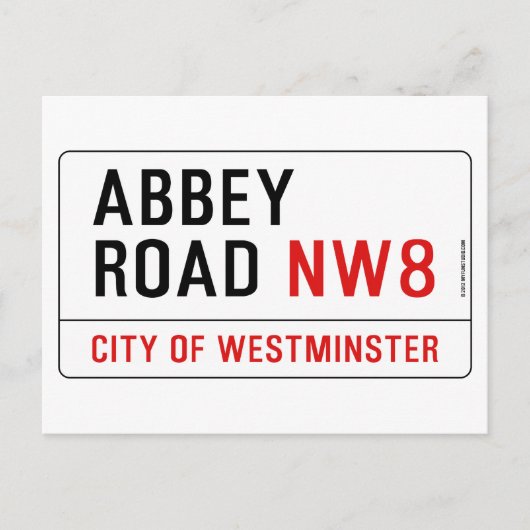 Abbey Road Street Sign Briefkaart (Voorkant)