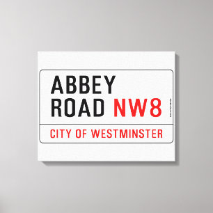 Abbey Road Street Sign Canvas Afdruk