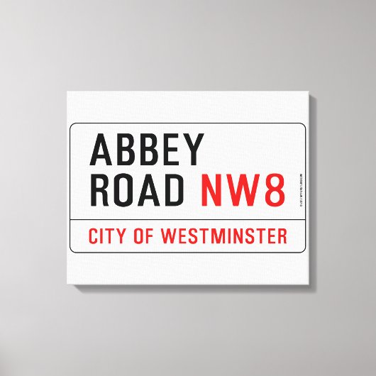 Abbey Road Street Sign Canvas Afdruk (Voorkant)