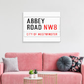 Abbey Road Street Sign Canvas Afdruk (Insitu (Woonkamer))