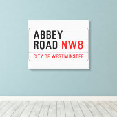 Abbey Road Street Sign Canvas Afdruk (Insitu (Houten vloer))