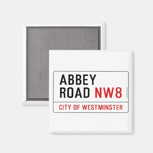 Abbey Road Street Sign Magneet (Voorkant / Achterkant)