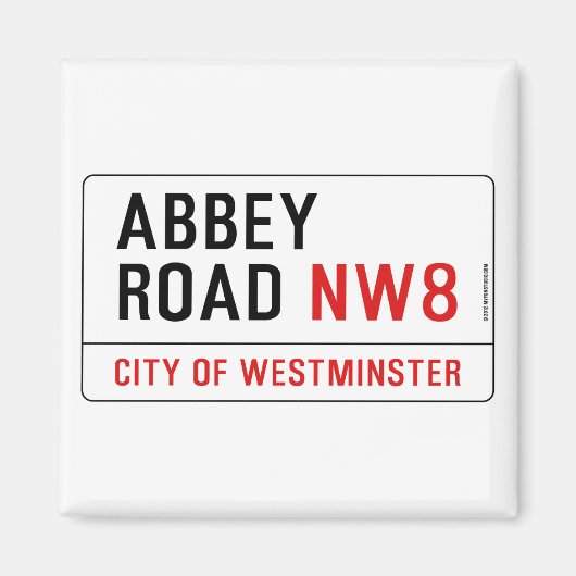 Abbey Road Street Sign Magneet (Voorkant)