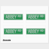 Abbey Road Street Sign Rechthoekige Sticker (Vel)