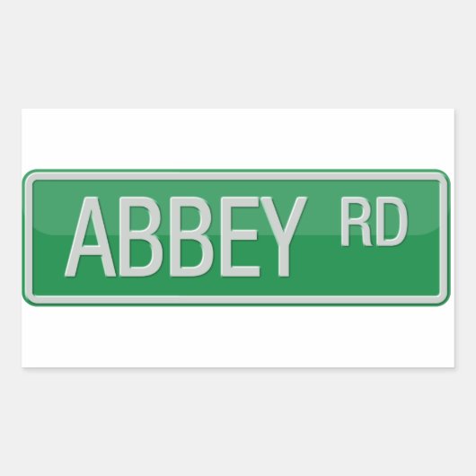 Abbey Road Street Sign Rechthoekige Sticker (Voorkant)
