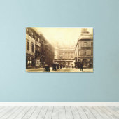 Abbey Square and Pump Rooms, Bath, c.1880 (b/w pho Canvas Afdruk (Insitu (Houten vloer))