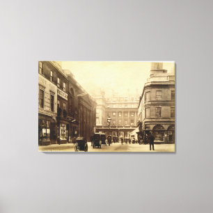 Abbey Square and Pump Rooms, Bath, c.1880 (b/w pho Canvas Afdruk