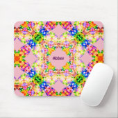 ABBEY ~ Sweet Pastel Pattern ~ Gepersonaliseerd Muismat (Met muis)
