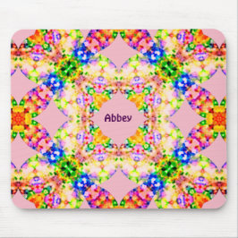 ABBEY ~ Sweet Pastel Pattern ~ Gepersonaliseerd Muismat